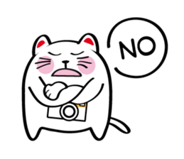 Lucky Momo The Camera Cat sticker #10809564