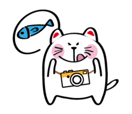 Lucky Momo The Camera Cat sticker #10809567