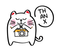Lucky Momo The Camera Cat sticker #10809568