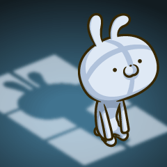 Rabbit Was Tired To Be Cute By Suzuchika Sticker Rabbit Was Tired To Be Cute By Suzuchika Sticker