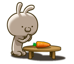 Rabbit was tired to be cute sticker #10809739