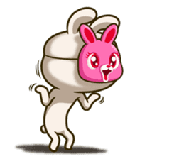 Rabbit was tired to be cute sticker #10809745