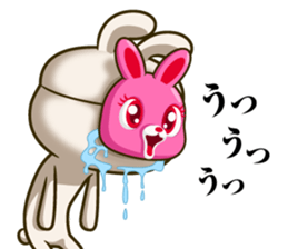 Rabbit was tired to be cute sticker #10809746