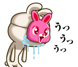 Rabbit was tired to be cute sticker #10809746