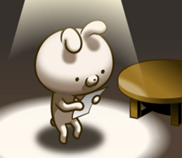 Rabbit was tired to be cute sticker #10809769