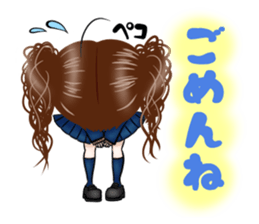 Twin girl -Female high school student- sticker #10809778