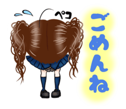 Twin girl -Female high school student- sticker #10809778