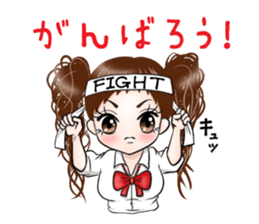 Twin girl -Female high school student- sticker #10809780