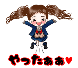 Twin girl -Female high school student- sticker #10809782