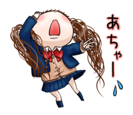 Twin girl -Female high school student- sticker #10809783