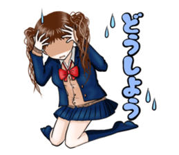 Twin girl -Female high school student- sticker #10809784