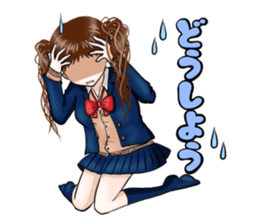 Twin girl -Female high school student- sticker #10809784