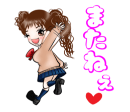 Twin girl -Female high school student- sticker #10809785