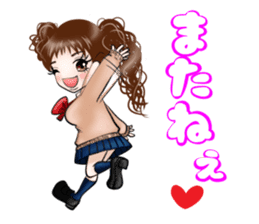 Twin girl -Female high school student- sticker #10809785