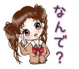 Twin girl -Female high school student- sticker #10809786