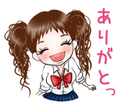 Twin girl -Female high school student- sticker #10809787