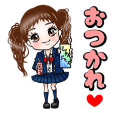 Twin girl -Female high school student- sticker #10809788