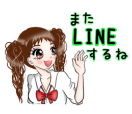 Twin girl -Female high school student- sticker #10809789