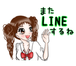 Twin girl -Female high school student- sticker #10809789