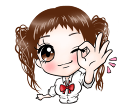 Twin girl -Female high school student- sticker #10809790