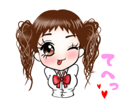 Twin girl -Female high school student- sticker #10809792