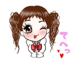 Twin girl -Female high school student- sticker #10809792