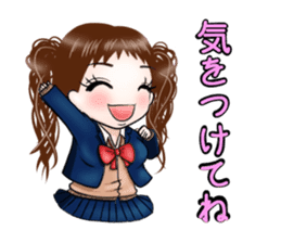 Twin girl -Female high school student- sticker #10809794