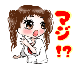 Twin girl -Female high school student- sticker #10809795