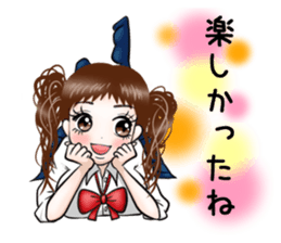 Twin girl -Female high school student- sticker #10809796