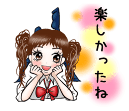 Twin girl -Female high school student- sticker #10809796