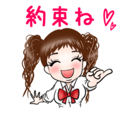 Twin girl -Female high school student- sticker #10809799