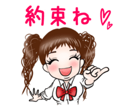 Twin girl -Female high school student- sticker #10809799