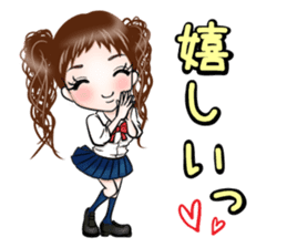 Twin girl -Female high school student- sticker #10809801