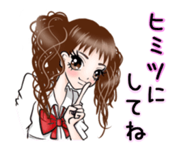 Twin girl -Female high school student- sticker #10809802