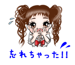 Twin girl -Female high school student- sticker #10809805