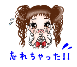 Twin girl -Female high school student- sticker #10809805