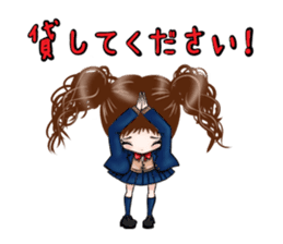 Twin girl -Female high school student- sticker #10809806