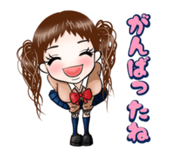 Twin girl -Female high school student- sticker #10809807