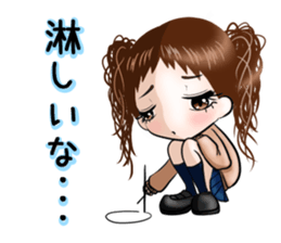 Twin girl -Female high school student- sticker #10809809