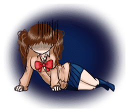 Twin girl -Female high school student- sticker #10809810