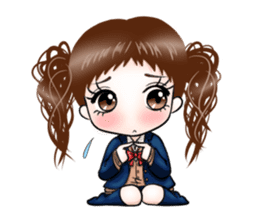 Twin girl -Female high school student- sticker #10809811