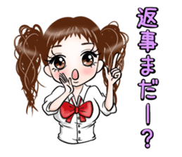 Twin girl -Female high school student- sticker #10809813