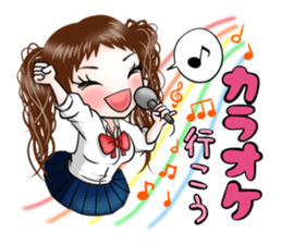 Twin girl -Female high school student- sticker #10809815