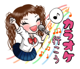 Twin girl -Female high school student- sticker #10809815