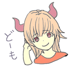 horn girls 2 sticker #10810579