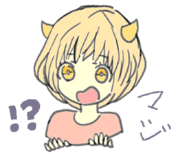 horn girls 2 sticker #10810581