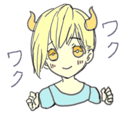 horn girls 2 sticker #10810583