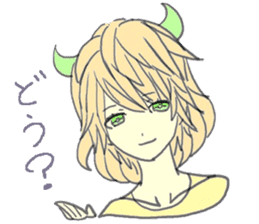 horn girls 2 sticker #10810585