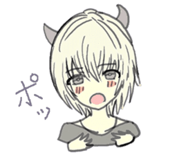 horn girls 2 sticker #10810591