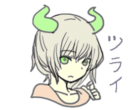 horn girls 2 sticker #10810596